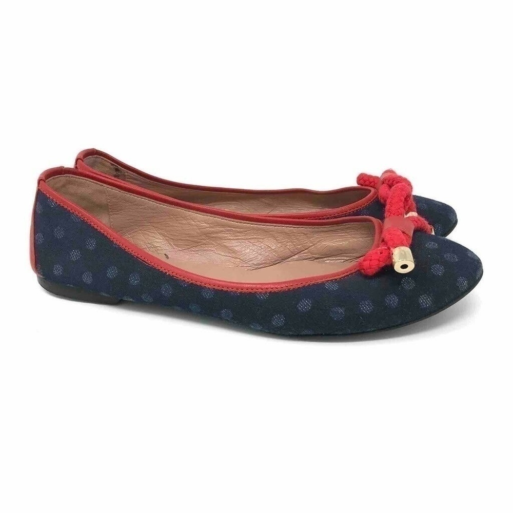 Red Valentino Womens Ballet Flats Blue Red 9